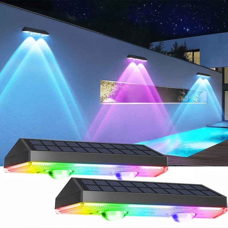 2-Pack Super Bright Solar Powered LED Wall & Fence Lights – Waterproof Outdoor Garden Lamps
