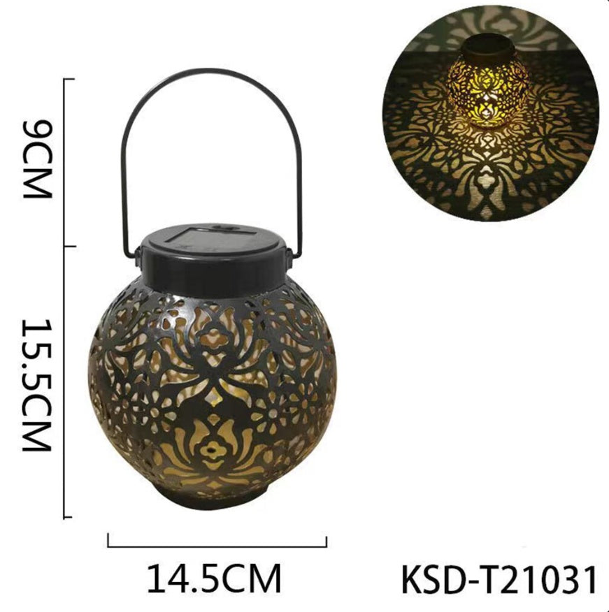 2-Pack Waterproof Outdoor Solar Hanging Lantern Lights – Garden & Lawn Decorative Lamps