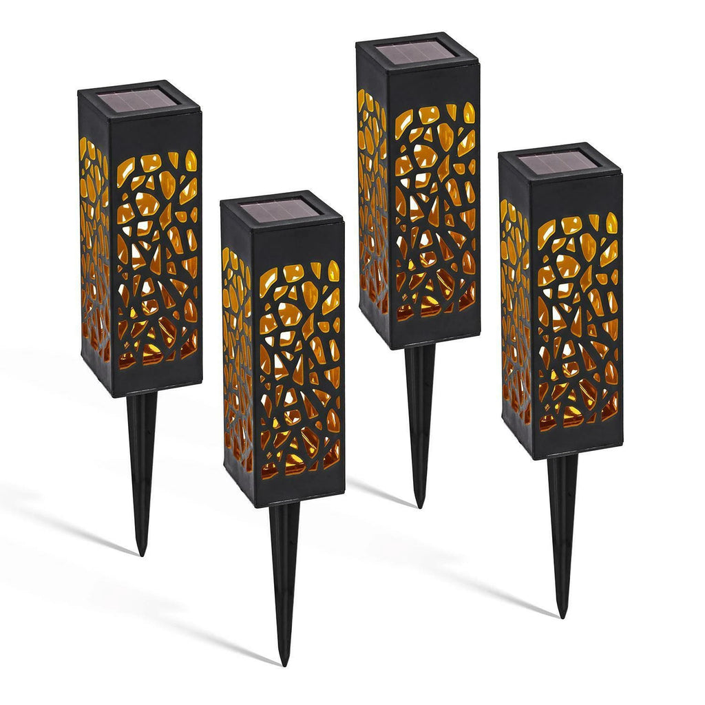 4-Pack Solar Powered LED Garden Stake Lights – Waterproof Outdoor Patio, Yard & Lawn Lamps