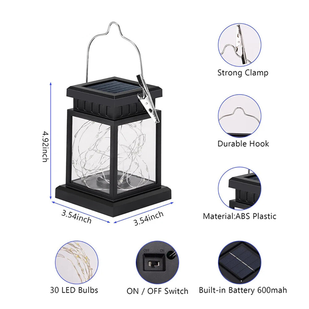 3-Pack Solar Powered LED Hanging Lantern Lights – Waterproof Outdoor Garden & Lawn Lamps