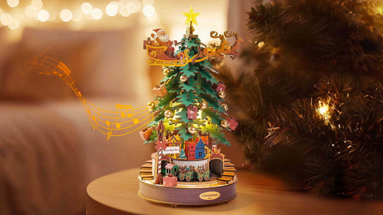 ROBOTIME 3D Christmas Melody Tree Puzzle – DIY Model Kit Gift