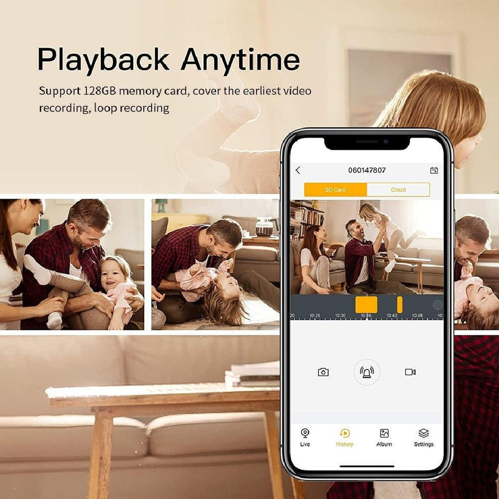 1080P HD Mini WiFi Security Camera – Wireless Indoor IP CCTV with Night Vision