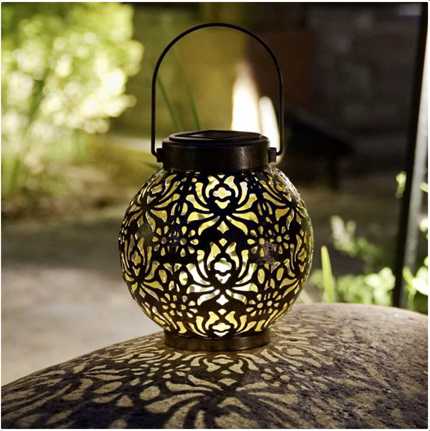 2-Pack Waterproof Outdoor Solar Hanging Lantern Lights – Garden & Lawn Decorative Lamps