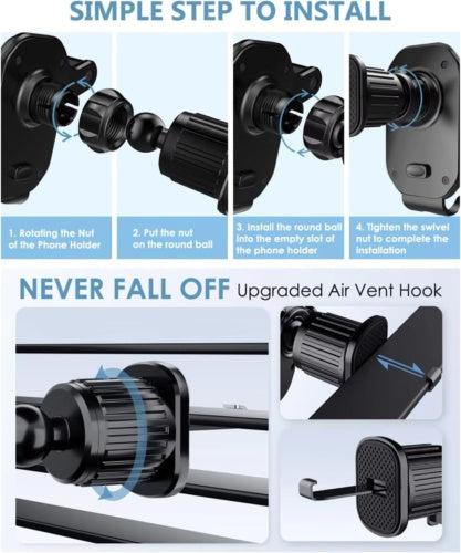 Universal Car Phone Holder – Air Vent Mount for GPS & Smartphones