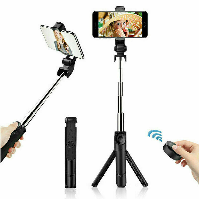 Bluetooth Selfie Stick Tripod – Telescopic Monopod with Remote & Extendable Phone Holder