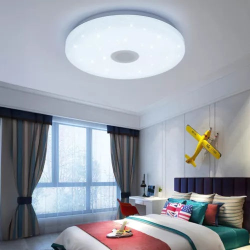 RGB LED Ceiling Light with Bluetooth Speaker – Music & Mood Lighting + Remote Control