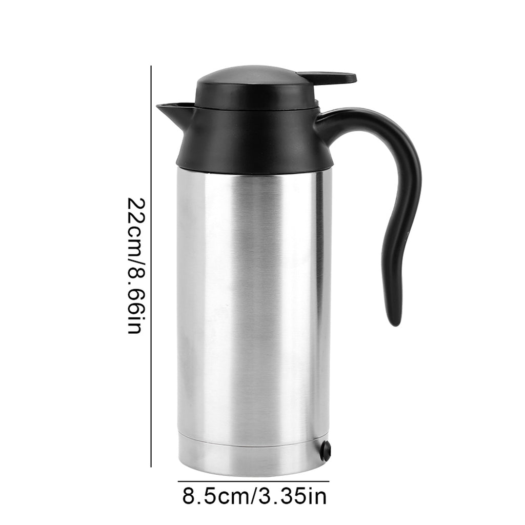 750ml 24V Portable Travel Car Kettle – Electric Water Heater for Tea & Coffee (Truck/Van Use)