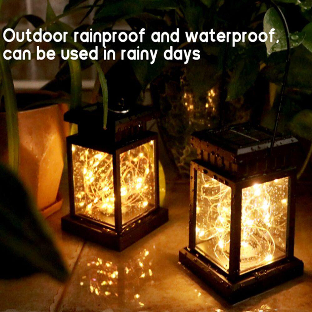 3-Pack Solar Powered LED Hanging Lantern Lights – Waterproof Outdoor Garden & Lawn Lamps