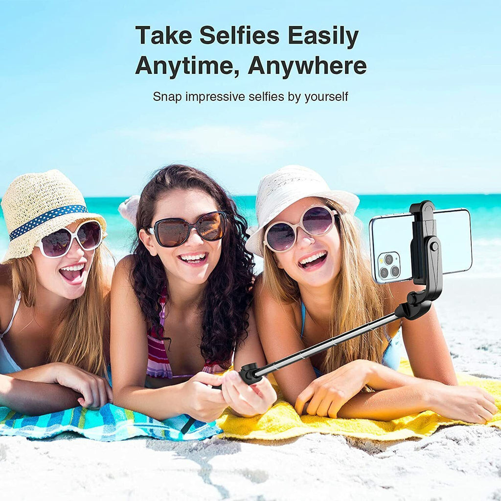 Bluetooth Selfie Stick Tripod – Telescopic Monopod with Remote & Extendable Phone Holder