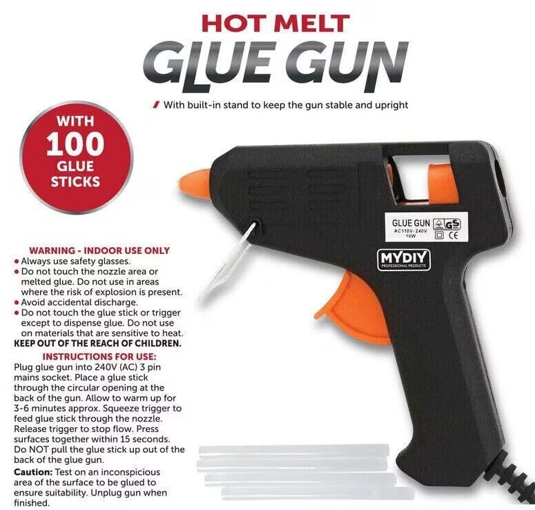 Hot Melt Glue Gun with FREE Glue Sticks – Perfect for Crafts & DIY