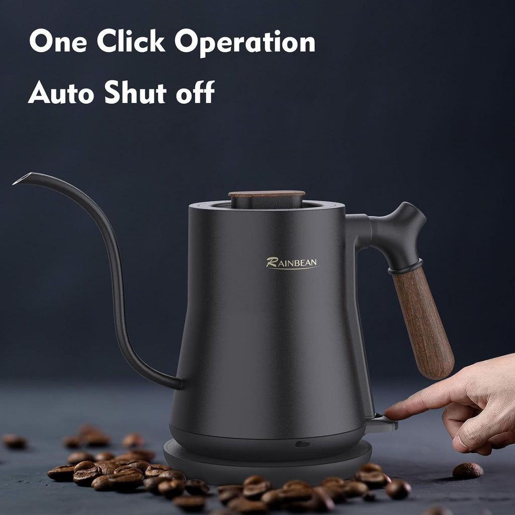 Gooseneck Electric Kettle – Stainless Steel, Rapid Heat & Auto Shutoff