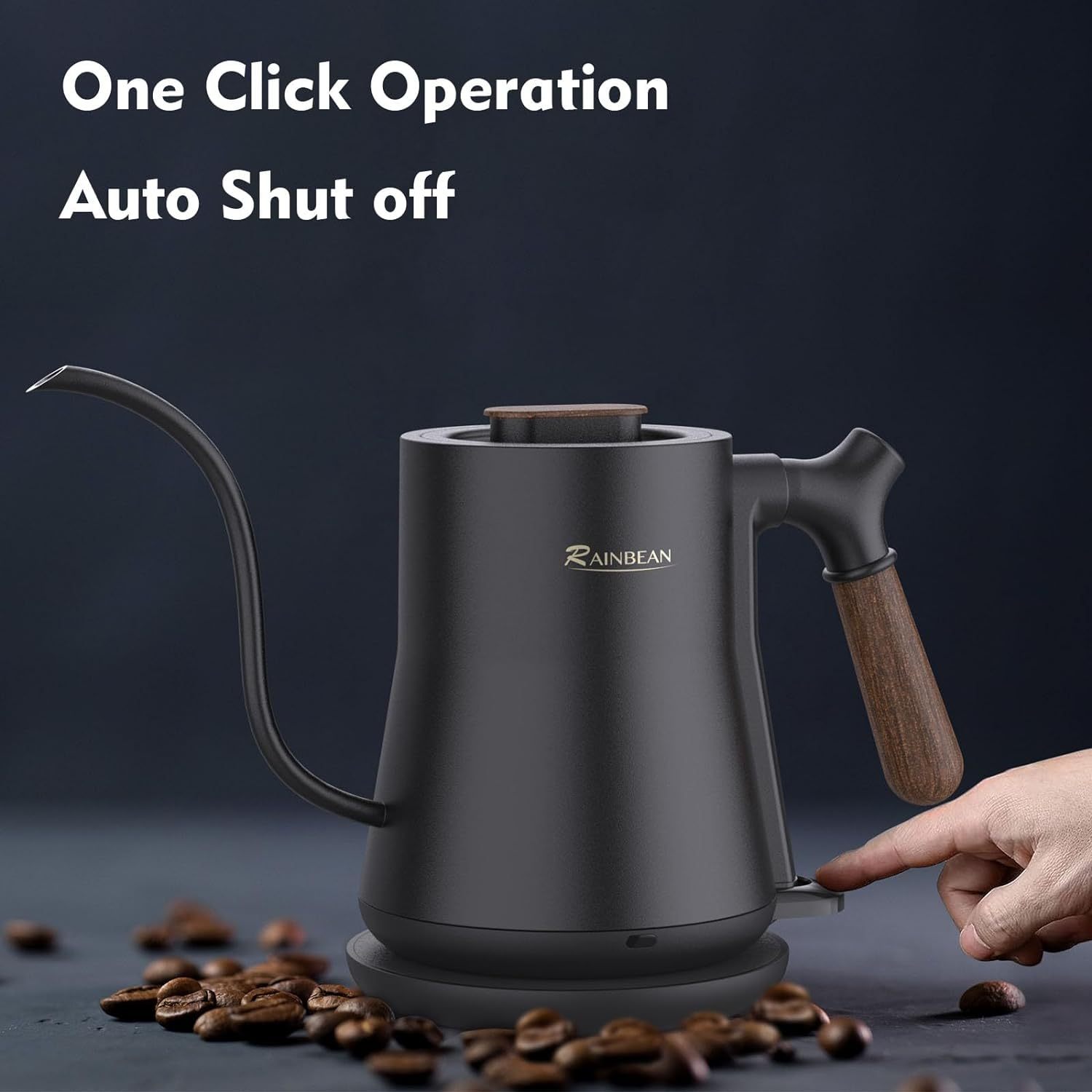 Gooseneck Electric Kettle – Stainless Steel, Rapid Heat & Auto Shutoff
