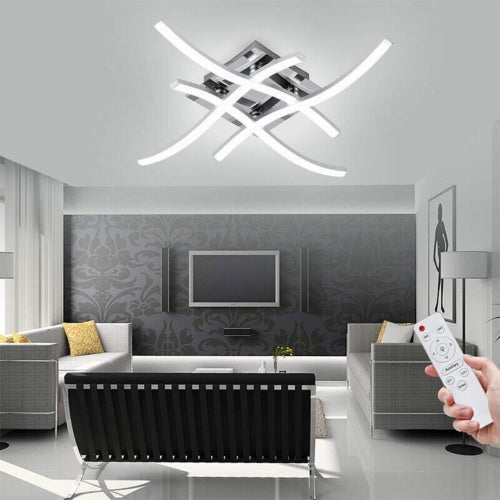 Modern 4-Wave LED Ceiling Light – Dimmable Fixture for Kitchen, Living Room & Bedroom