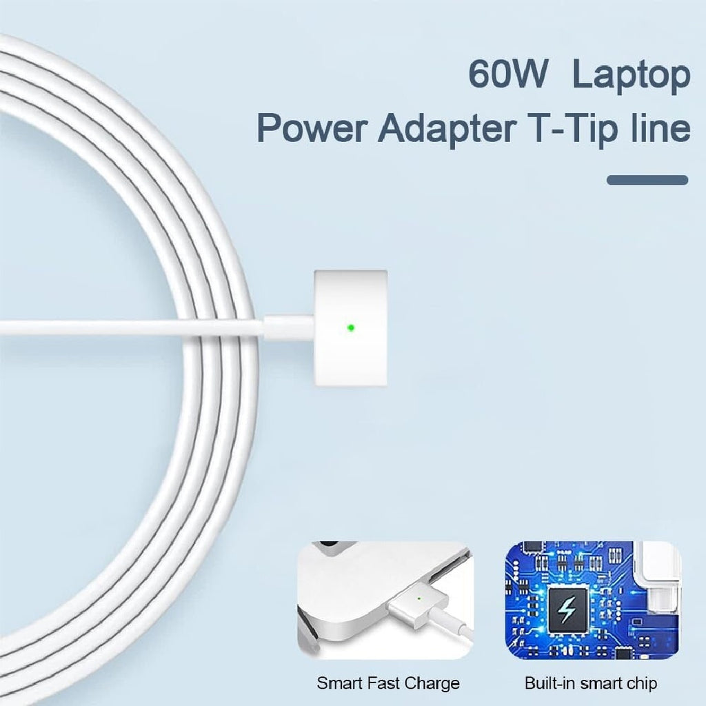 60W MagSafe 2 Power Adapter Charger – T-Tip for MacBook Air 11” & 13”