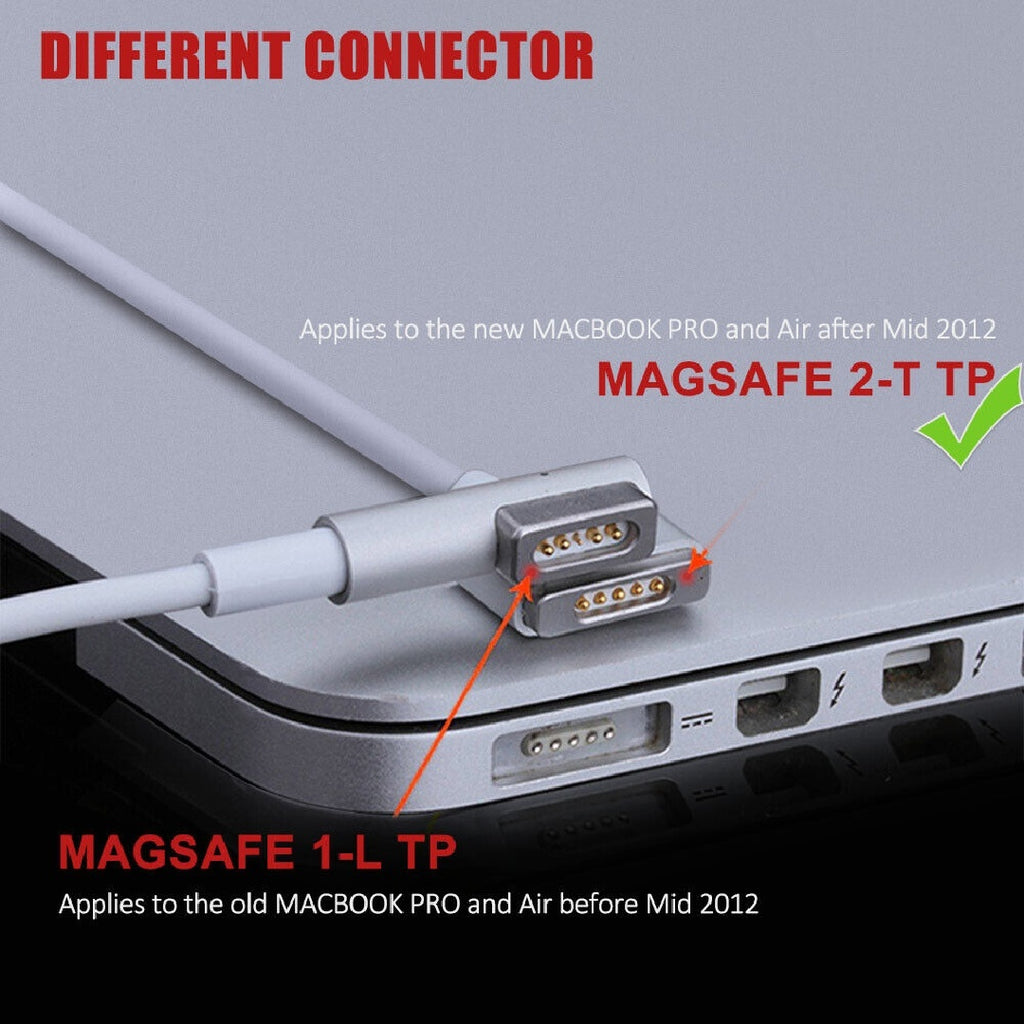 60W MagSafe 2 Power Adapter Charger – T-Tip for MacBook Air 11” & 13”