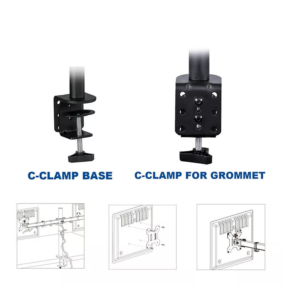 Dual Monitor Arm Desk Mount – Adjustable Stand for LED Screen