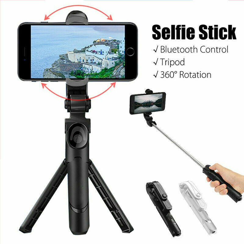 Bluetooth Selfie Stick Tripod – Telescopic Monopod with Remote & Extendable Phone Holder