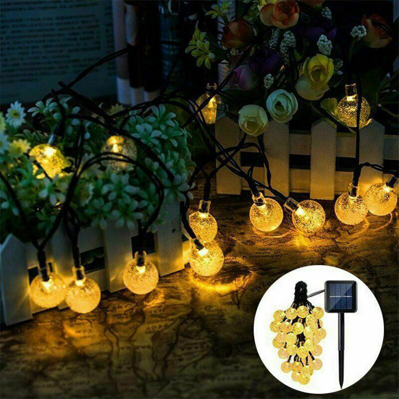 ✨ 12M Solar Retro Bulb String Lights – Perfect for Garden & Outdoor Decor