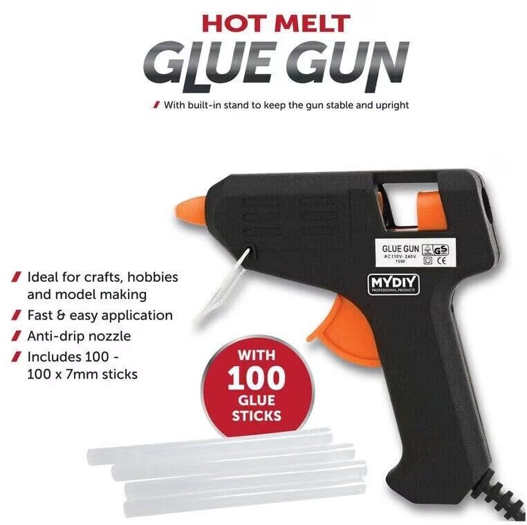 Hot Melt Glue Gun with FREE Glue Sticks – Perfect for Crafts & DIY