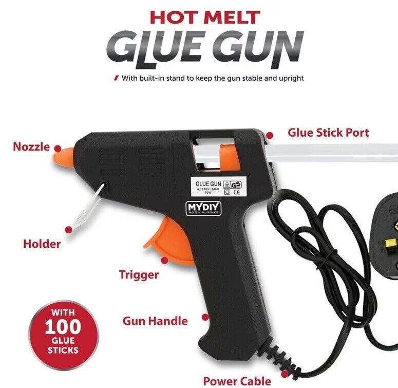 Hot Melt Glue Gun with FREE Glue Sticks – Perfect for Crafts & DIY