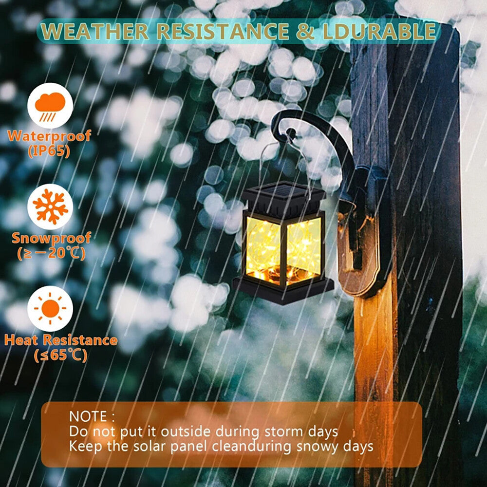 3-Pack Solar Powered LED Hanging Lantern Lights – Waterproof Outdoor Garden & Lawn Lamps