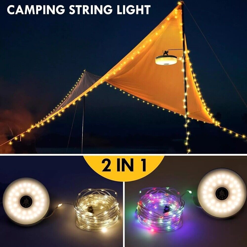 10M USB LED Camping String Lights – Waterproof, Portable & Perfect for Tents & Outdoor Festivals