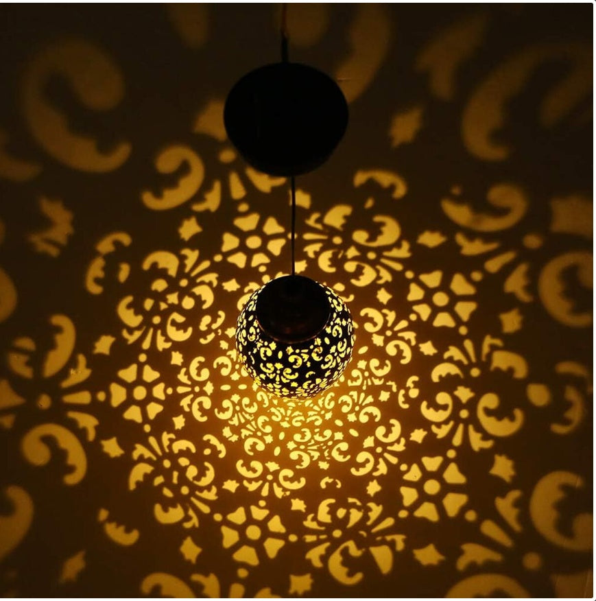 2-Pack Waterproof Outdoor Solar Hanging Lantern Lights – Garden & Lawn Decorative Lamps