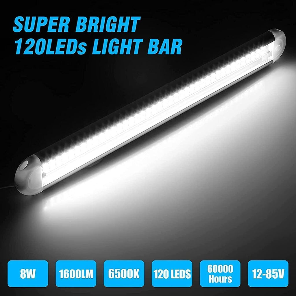 4× 12V LED Interior Light Bars – 120 LEDs Each | For Car, Van, Caravan, Boat, Home or Bus