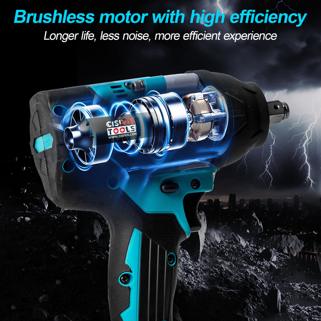 2000Nm 1/2" Cordless Electric Impact Wrench & Drill Driver – Compatible with 18V Battery