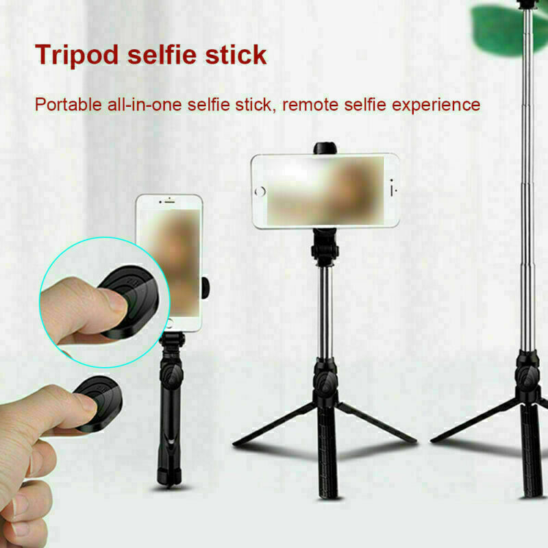Bluetooth Selfie Stick Tripod – Telescopic Monopod with Remote & Extendable Phone Holder