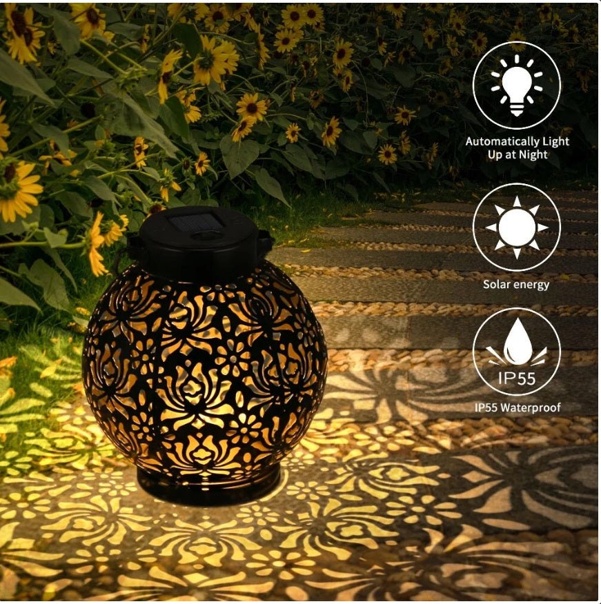 2-Pack Waterproof Outdoor Solar Hanging Lantern Lights – Garden & Lawn Decorative Lamps